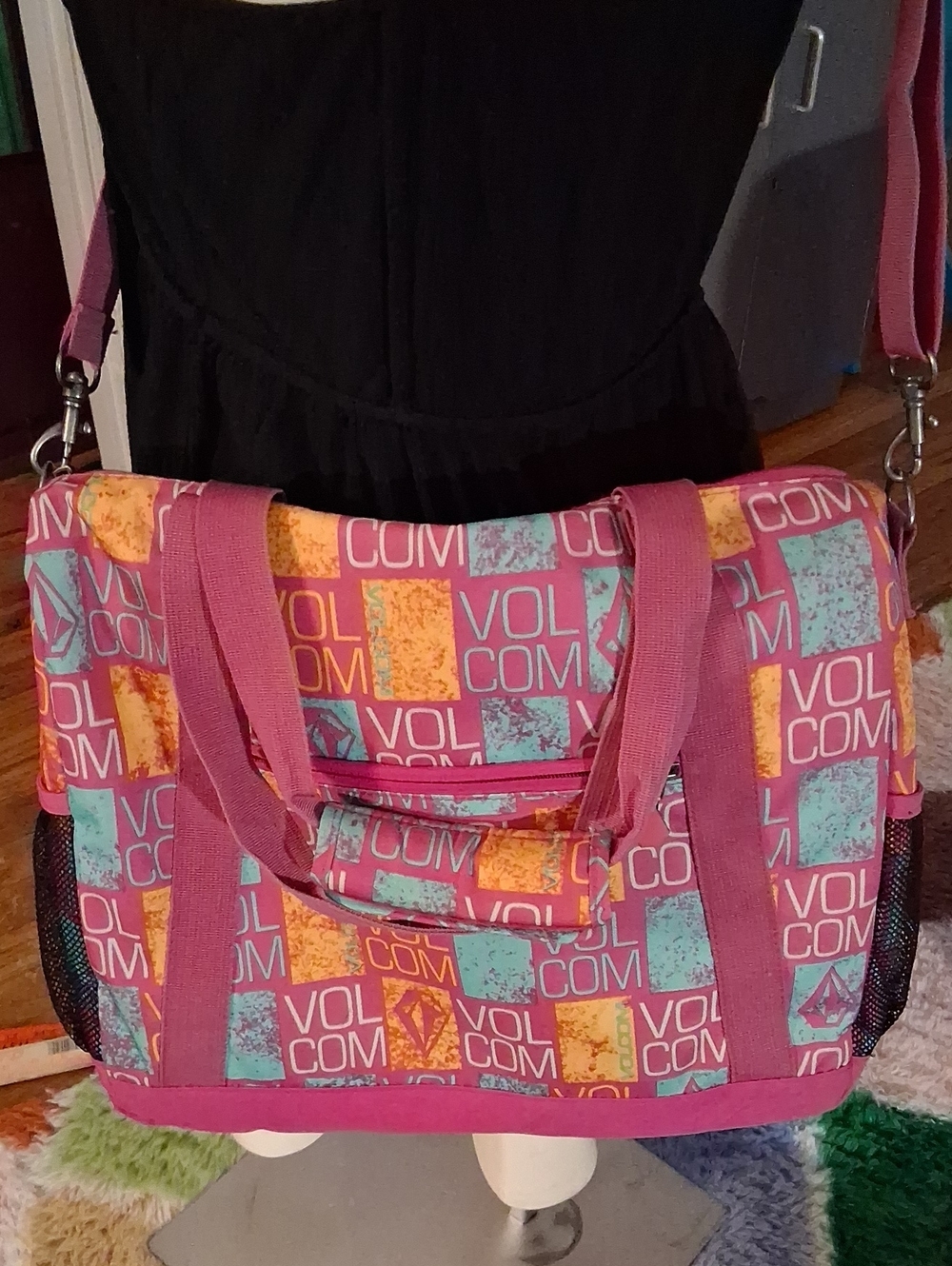 Volcom Pink Multicolor Laptop Bag